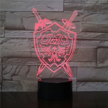 3D-Night Lights bordlampe Anime Spil Pust af den Vilde Visuelle Illusion 3d Led Luces Jul GX2373
