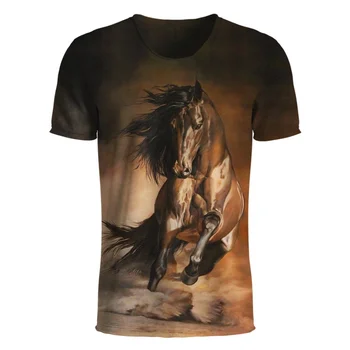 Cloudstyle 3D-Animalske Mænd T-Shirts, Den Køre Hest Mænd T Shirts Mænd Casual T-Shirts, Korte Ærmer Shirts Toppe Dropshipping