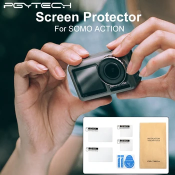 PGYTECH Osmo ActionTempered Glas Film Fuld Dækning Screen Protector Glas HD Anti-scratch For DJI OSMO Action Kamera Tilbehør
