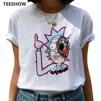 Sjove Morty Tegneserie T-Shirt Kvinder Harajuku Trykt Ullzang Nye Rick T-shirt af 90'erne Grafisk t-shirt Mode Top Tees Kvindelige
