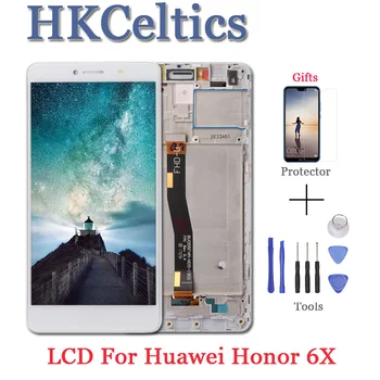 LCD-Skærm Til Huawei Honor 6X MIA-L24 MIA-AL10 MIA-L21 MIA L22 og touch-skærm, Digitizer Assembly med Ramme Udskiftning