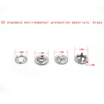 50 sæt Metal knapper EU ' s miljø-beskyttelse snaps Snap Nitte børnetøj knapper Snap-Knap 11mm Snap dør