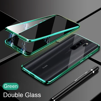 360 Metal Magnetisk Dobbelt-Sidet Sag For Xiaomi Redmi Note 9 Pro 9s 8t 7 Pro Redmi 9 8 8A K20 K30 Mi 9T Pro Magnetisk Glas Cover