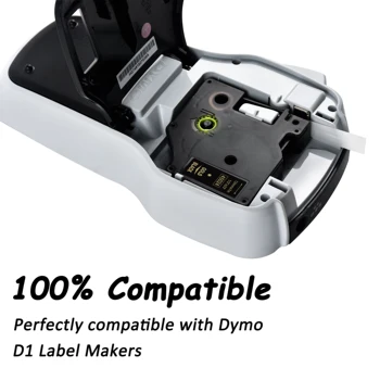 Cidy Kompatible DYMO D1 45024 Label Tape Guld på Sort Farvebånd Kassette, for dymo LM160 LM280 PNP dymo