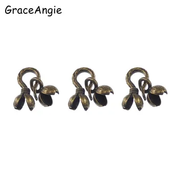 8sets Nyt Design, Antik Bronze Tone Messing Ball Kæde Lås To Dele (hul størrelsen 2.5) Smykker at Finde halskæde lås 16*8,10*5MM