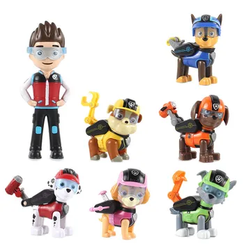 Paw Patrulje legetøj sat Musik til Base Bus Glidende Dog Rescue Team Toy Sæt Anime Figurer Model Kids Paw Patrulje Fødselsdag Gave