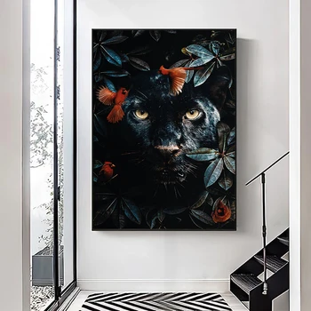 Black Panther Vilde Dyr Lærred Maleri Plakater og Print Cuadro Væg Kunst til stuen Hjem Indretning (Ingen Ramme)