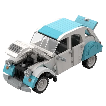 Teknik BIL Mini-byggeklodser Køretøj Assemable Pædagogisk Legetøj til Børn Creatored Politi Lastbil Bil, Mursten Legetøj