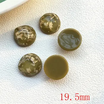 Diy smykker at gøre 50stk/masse Tørrede blomster core geometri vand krusning uregelmæssige runder form flatback perler uden huller