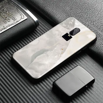 Luksus Balck Marmor Hvid jade mønster Luksus Plus 1+6T Blød Silikone Hærdet Telefon Tilfældet For OnePlus 6 6T 7 7Pro 7T Pro