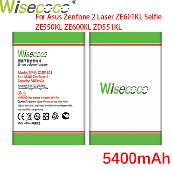 WISECOCO 5400mAh C11P1501 Batteri Til Asus Zenfone 2 Laser Zenfone2 Laser ZE601KL Selfie ZE550KL ZE600KL ZD551KL Mobiltelefon