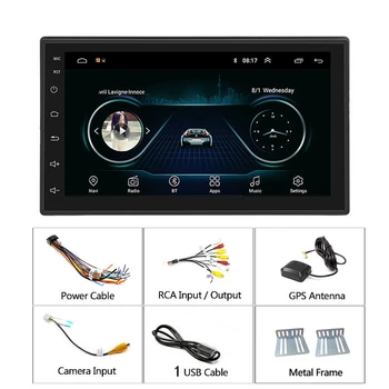 2 Din Android9.0 bilstereo med GPS-Navigation med 7