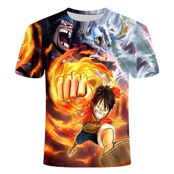 2020 Nyt Stykke Anime Sommer 3D-Print kortærmet T-shirt Top Nyeste Mode T-shirt, Top-mand/Dreng Tegnefilm Casual T-shirt