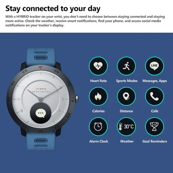 Zeblaze Hybrid Smartwatch Puls, Blodtryk Overvåge Smart Ur Motion Tracking Sove Tracking Smart Meddelelser