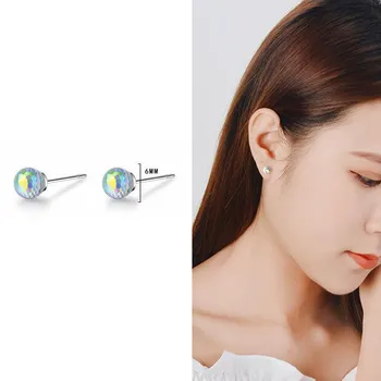 SHDEDE Korea Trendy Stud Øreringe Til Kvinder, Kvindelige Part Smykker Gave Prydet Med Krystaller Fra Swarovski -X694