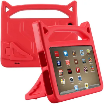 Silikone Case Til Amazon Kindle Fire HD 8 2019 8. Generation tablet etui Til Amazon Kindle Børn Sikkert EVA Gummi Håndtag Stå Tilfældet#g4