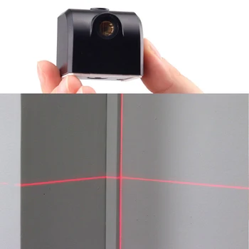 Nye genopladelige mini cross laser-niveau meter/rødt lys grønt lys mini cross to-line infrarød dekoration hjem værktøjer
