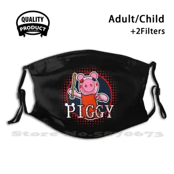 Piggy I En Cirkel Frame Mode Beskyttende Masker Zizzy Piggy Puppet Funneh Funneh Kage Gamer Gaming Bloxburg Itsfunneh Sin