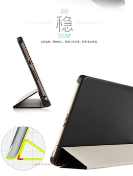 Ultra Slim 3-Mappe Stå PU Læder Business Book Shell Funda Tilfælde Dække For Huawei MediaPad M2 8.0 M2-801W M2-803L M2-802L