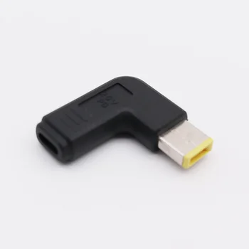 USB-C 3.1 Type C Female til Rektangel Mandlige USB-PD-Emulator Udløse Vinklet DC Power Adapter Omformer Til Lenovo Thinkpad Bærbar
