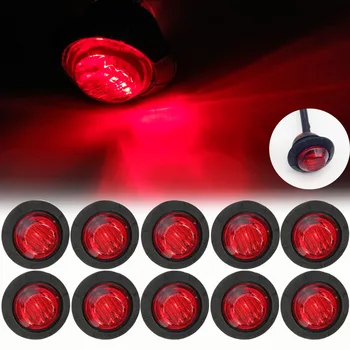 Universal Amber sidemarkeringslys-Indikator-LED Kugle Lys Lastbil Trailer Lastbil Baglygte Forseglet 3/4