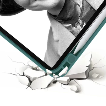 For 12.9 iPad Pro 2020 Til 11 tommer 2018 Smart Slim etui Tilbage Tablet Beskyttende Dække blyantsholder