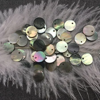 Naturlige Runde Sorte Læbe Shell Perler For Kvinder Smykker DIY Gør Resultaterne Muslingeskal Materialer til At Gøre Mode Øreringe Halskæder