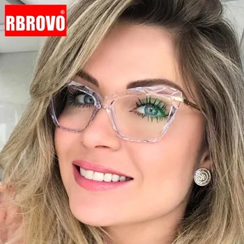 RBROVO 2021 Luksus Cateye Solbriller Kvinder Retro Briller Til Kvinder Brand Designer Solbriller Kvinder Spejl Oculos De Sol Feminino
