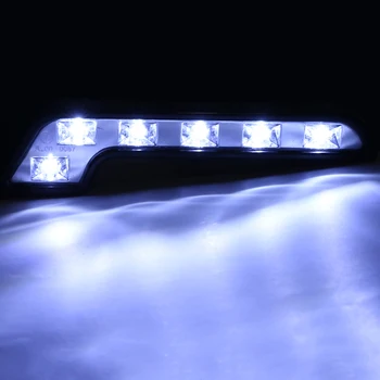 Mayitr 2stk Auto 6COB LED Bil Forlygte Dag-tid Løbe Let Tåge Kørsel Lampe DIY Tilbehør