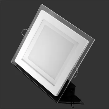 6W 9W 12W 18W 24W LED-Panel Downlight Firkantet Glas Cover Lys Høje Lyse Forsænket Loft Lamper AC85-265 Med adapter