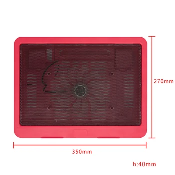 Ultra Tynd Laptop Cooling Pad Justerbar Stå Notebook Ventilator USB Computer Køler Beslag