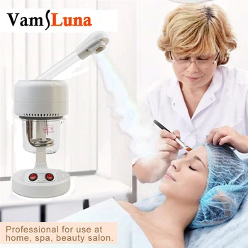 Vamsluna Ionic Nano Varm Tåge Facial Damper Sauna SPA Tåge Fugtgivende Sprøjte for Porer Rense Ansigt Luftfugter