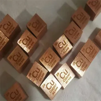 Kobber Cubic Metal Kobber Periodiske Tabel Cube 10mm 8,9 g Cu 99.95