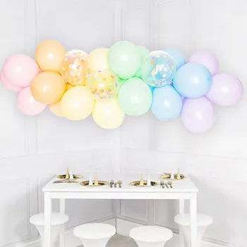 35pcs Pastel Macaron Ballon Sæt Slik Macaron Farverige Balloner, Konfetti Garland Bryllup, Bridal Shower Fest Baggrund Indretning