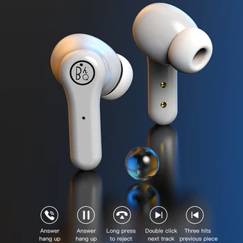 ANC Pro Bluetooth-V5.1 Headset Active Noise Cancelling Hovedtelefoner Med Opladning Max Wireless Touch Kontrol Øretelefoner TWS Øretelefon