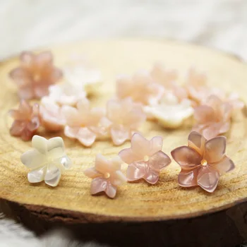 5pcs / taske naturlige mor-of-perle damer mode lily shell perler, smykker at gøre DIY hår klip øreringe smykker tilbehør