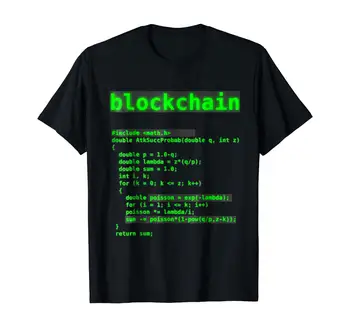 Blokkæden Teknologi Tshirt Bitcoin Cryptocurrency Kode Tee