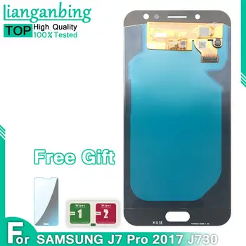 Ny Super AMOLED LCD-J7 Pro 2017 J730 J730F Vise Testet Arbejder Touch Screen Montering Til Samsung Galaxy J730 lcd -
