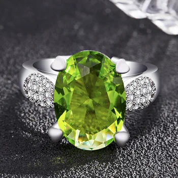 Nye Mode, Farverige Smykkesten Ringe Hot Salg Sterling Sølv 925 Smykker Ring For Kvinder Topas Vielsesringe Størrelse 6 7 8 9 10