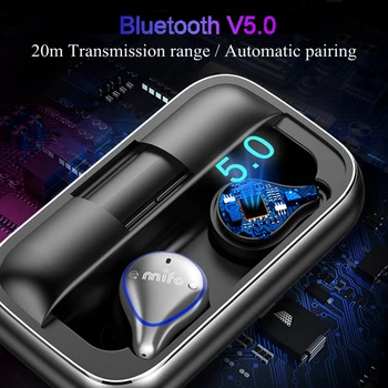 Mifo o5 Plus Mini Tws Bluetooth-5.0 Hovedtelefoner Musik Høretelefoner, Earbuds håndfri Sport Stereo Vandtæt Hovedtelefon Med Mikrofon