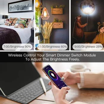 DIY Mini WiFi Smart Lysdæmper Skifte Modul Smart Liv Tuya Fjernbetjening Arbejde med Alexa, Google Startside 1/2 Måde 1/2 Gang