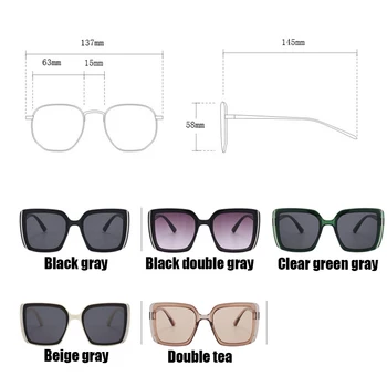 RBROVO Overdimensionerede Square Solbriller Kvinder Retro Luksus Solbriller Kvinder Brand Designer Briller til Kvinder, Oculos De Sol Feminino