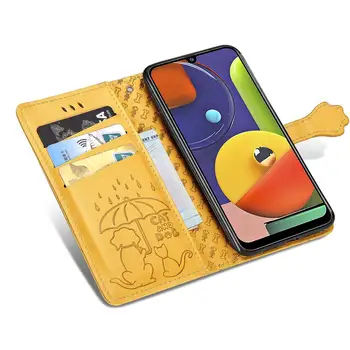 Hund og Kat Læder Tegnebog Phone Case For Samsung Galaxy S11e S8 S9 S10 Plus A01 A10 A20S A30 A40 A50 A11 A31 A41 A51 TPU cover