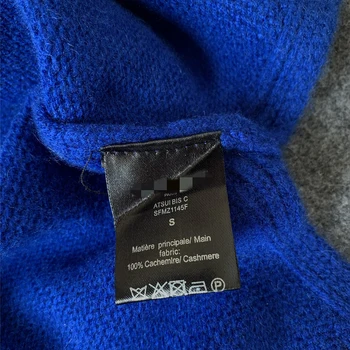 Brev Cashmere Tyk Sweater Efterår Og Vinter O-Hals Smart Langærmet Hyggelige Pullover Casual Vintage Asymmetrisk Trøjer, Toppe I 2020
