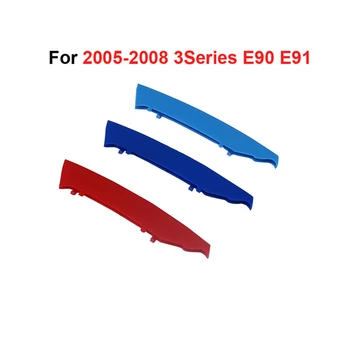 3D-M-Bil Styling Front Gitter Trim Strimler Grill Cover Sticker til BMW 3-Serien fra 2005 til 2008 E90 E91 320 325 330 335 12 Gitre