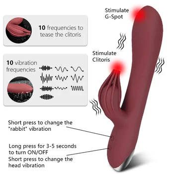 Kraftfuld Rabbit Vibrator til Kvinder Klitoris Stimulation Chargable Penis Dildo Vibrator Sex Toy Tæve for Par Voksne Produkt