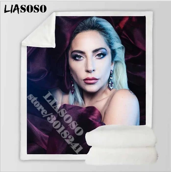 Lady Gaga Tæppe Casual Animationsfilm 3D-Print Sexede Sangerinde, Teens Rejse Fleece Tæppe og Sofa Varm Kaste Bløde Dyne Sne Bløde Ark B190-6