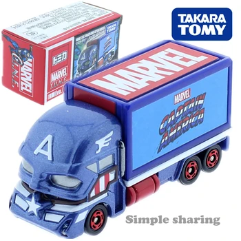 TAKARA TOMY Tomica Marvel Tune Evo 6.0 Avengers Lastbil Anime Figur Captain America Baby Legetøj Trykstøbt Miniature Bil Model Kit