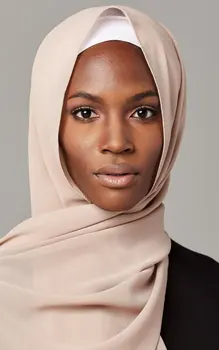 Almindelig Chiffon Tørklæde Kvinder, Hijab Headwrap Muslimske Mode Hijab Hoved Tørklæder Islamiske Lange Tørklæder og Sjaler Voile Femme Musulman