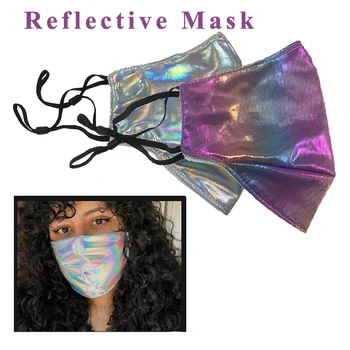 Anti-Støv Munden Maske Mode Reflekterende Dæmpe Pailletter Ansigtsmaske Støvtæt Ørekrog Ansigt Munden Masker Unisex Respirator Mascarilla